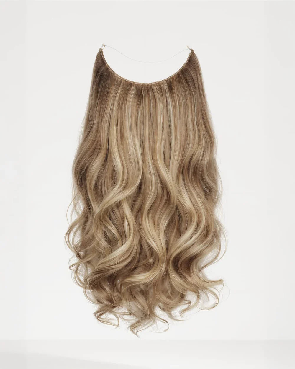 Halo wavy hair extensions