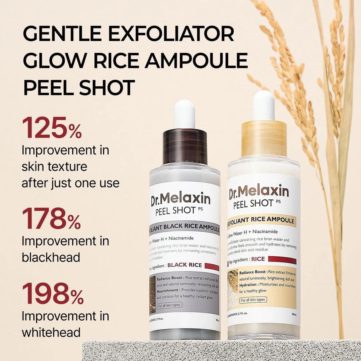 Dr.Melaxin - Peel Shot Exfoliant Black Rice Ampoule